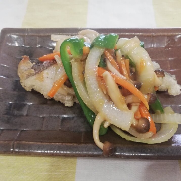 カレイの唐揚げ＆野菜あんかけ